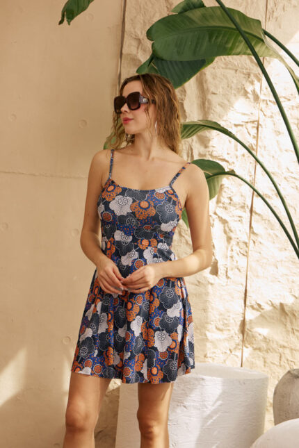 Hmm İp Askılı Desen Mayo