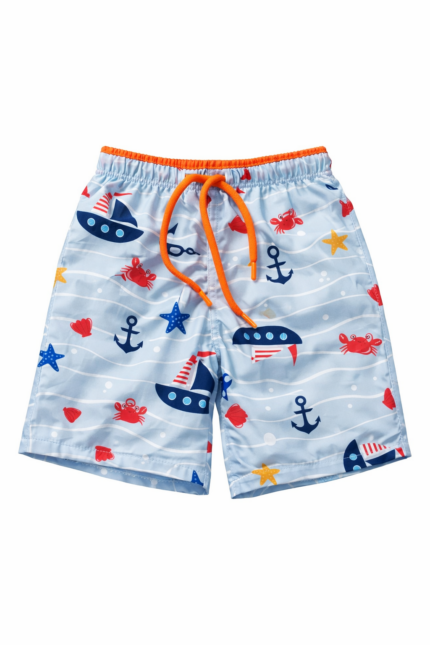 Hmm Swimwear Dokuma Erkek Çocuk Şortu Desenli