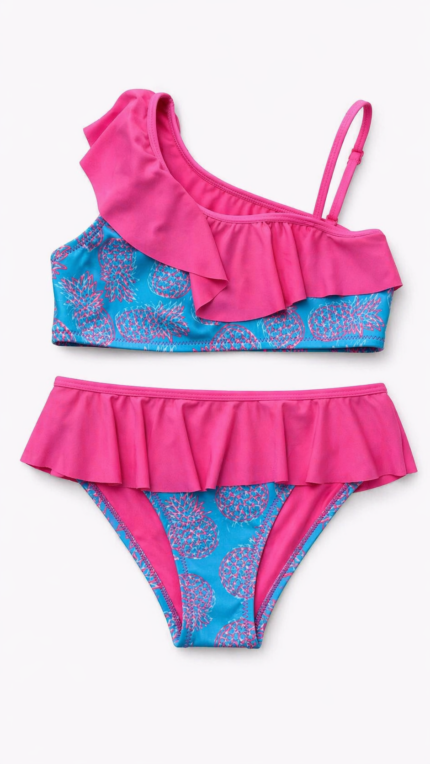 Hmm Swimwear Çocuk Ananas Desenli Bikini Takımı