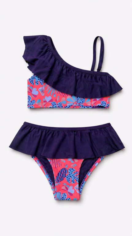 Hmm Swimwear Volanlı Çocuk Bikini Takımı Toptan